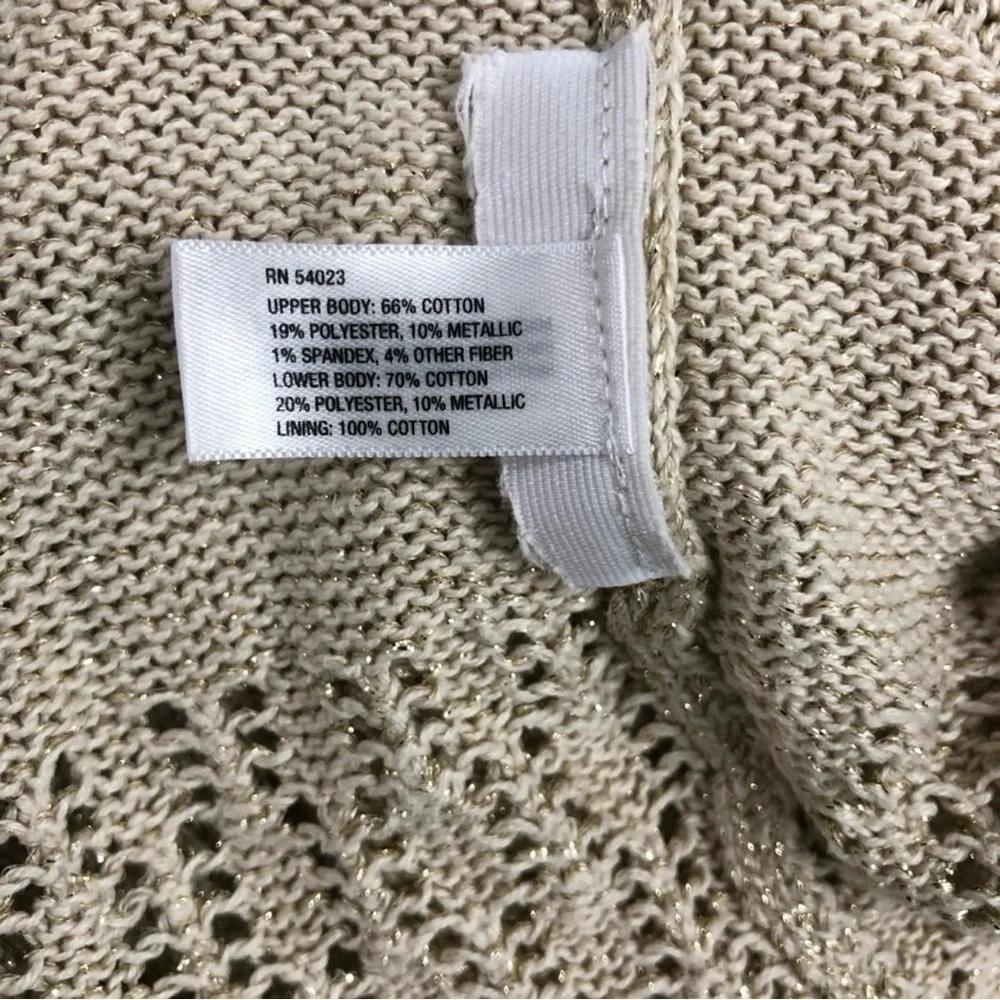 Gap Kids Knit Style Dress Shimmery Gold Size 6-7